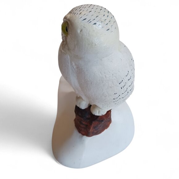 Rare Vintage Signed F.L. Beebe Canadian Snowy Owl Stoneware Sculpture - Picture 3 of 12